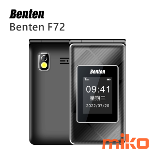 Benten F72 新版雙螢幕4G折疊手機 黑